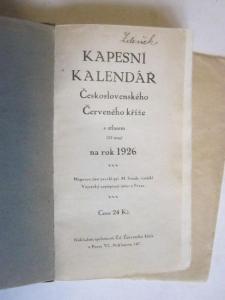 Kalendář ČS. červeného kříže