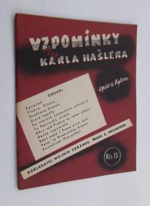 Vzpomínky na Karla Hašlera
