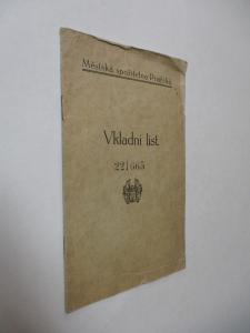 Vkladní list - Městská spořitelna Pražská