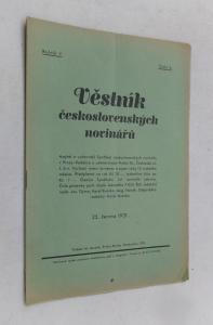 Věstník československých novinářů  5. ročník č. 6